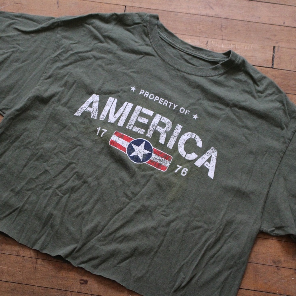 Cropped America Tee